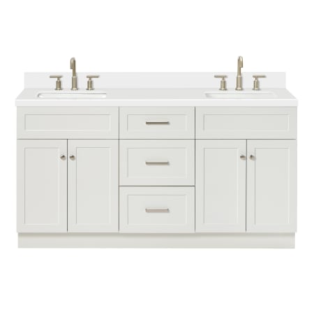 Ariel Hamlet 67" Free Standing Double Basin Vanity Set with Cabinet and Quartz Vanity Top