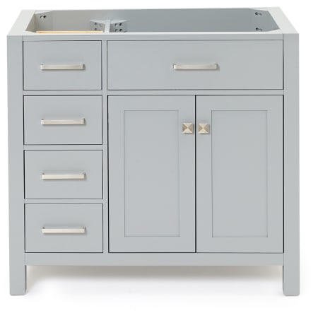 Ariel Bristol 36" Single Free Standing Right Offset Vanity Cabinet Only - Less Vanity Top Grey