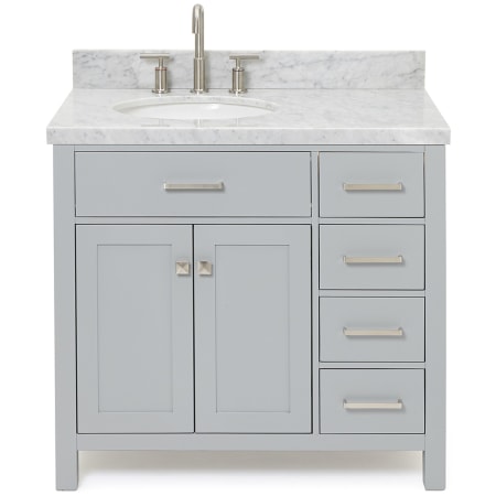 Ariel Bristol 36" Thick Carrara Marble Vanity Top Grey