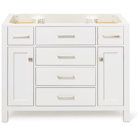 Ariel Bristol 42" Single Free Standing Vanity Cabinet Only - Less Vanity Top White