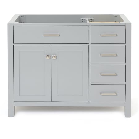 Ariel Bristol 42" Single Free Standing Left Offset Vanity Cabinet Only - Less Vanity Top Grey