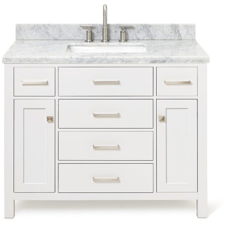 Ariel Bristol 42" Thick Carrara Marble Vanity Top White
