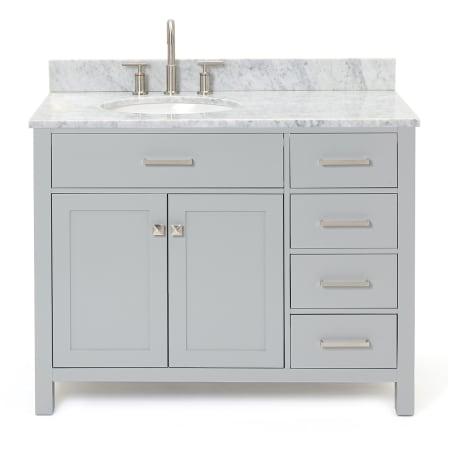 Ariel Bristol 42" Thick Carrara Marble Vanity Top Grey