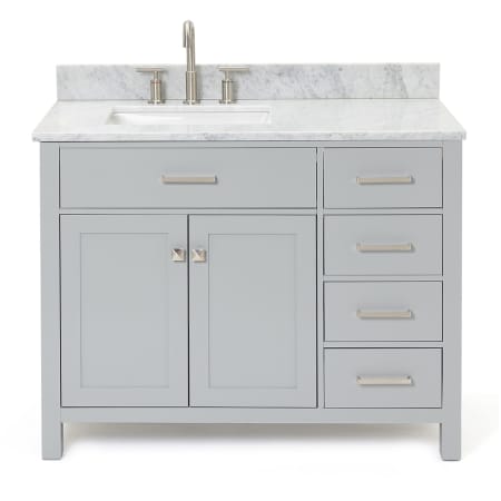 Ariel Bristol 42" Thick Carrara Marble Vanity Top Grey