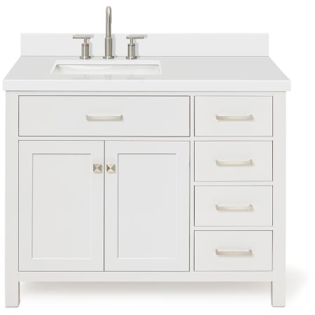 Ariel Bristol 42" Thick Quartz Vanity Top White