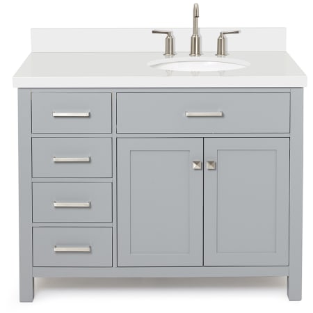 Ariel Bristol 42" Thick Quartz Vanity Top Grey