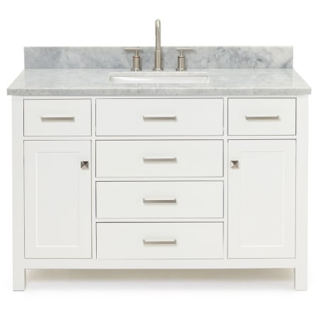 Ariel Bristol 48" Thick Carrara Marble Vanity Top White