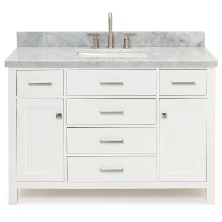 Ariel Bristol 48" Thick Carrara Marble Vanity Top White