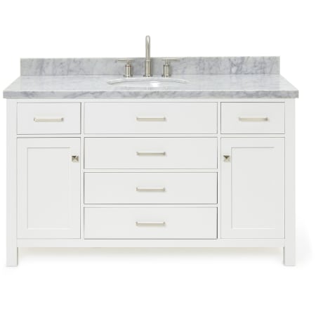 Ariel Bristol 54" Thick Carrara Marble Vanity Top White