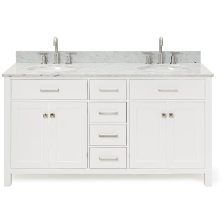 Ariel Bristol 60" Thick Carrara Marble Vanity Top White