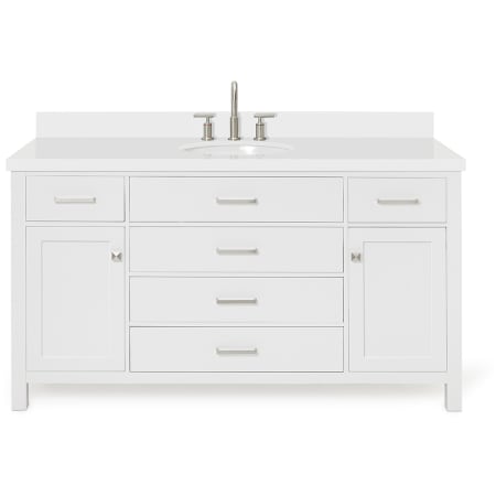 Ariel Bristol 60" Thick Quartz Vanity Top White