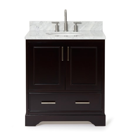 Ariel Stafford 30" Free Standing Single Basin Vanity Set with Cabinet and Marble Vanity Top Espresso