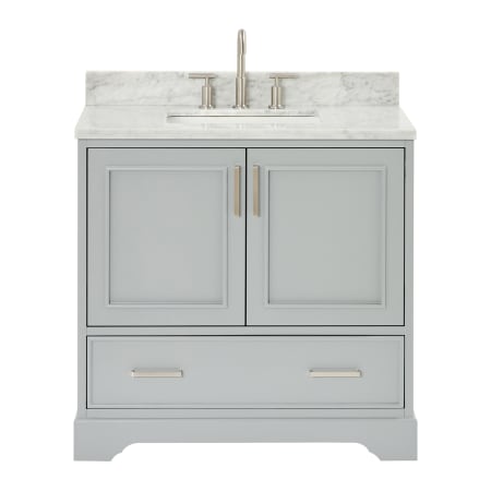 Ariel Stafford 37" Free Standing Single Basin Vanity Set with Cabinet and Marble Vanity Top Grey
