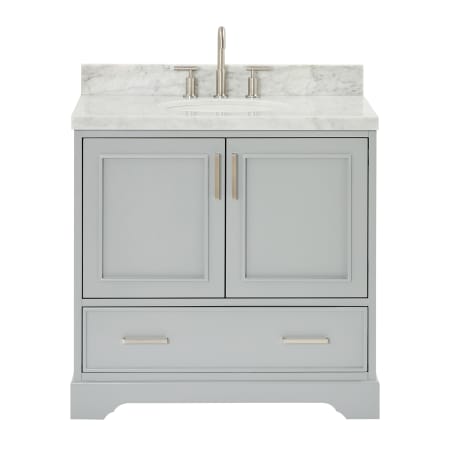 Ariel Stafford 36" Free Standing Single Basin Vanity Set with Cabinet and Marble Vanity Top Grey