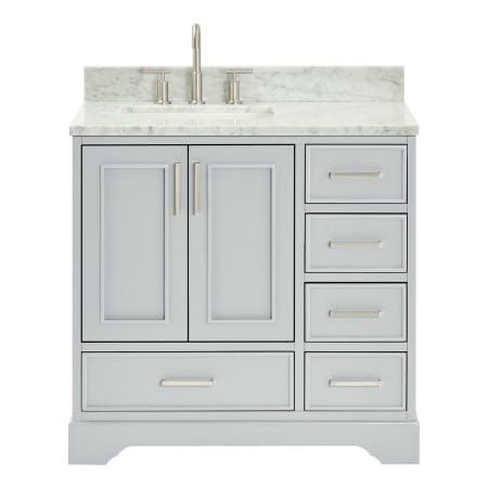 Ariel Stafford 36" Free Standing Single Basin Vanity Set with Cabinet and Marble Vanity Top Grey