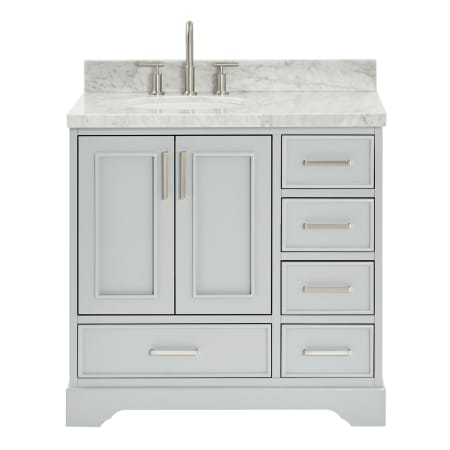 Ariel Stafford 36" Free Standing Single Basin Vanity Set with Cabinet and Marble Vanity Top Grey