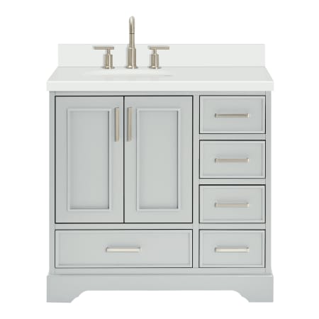 Ariel Stafford 36" Free Standing Single Basin Vanity Set with Cabinet and Quartz Vanity Top Grey