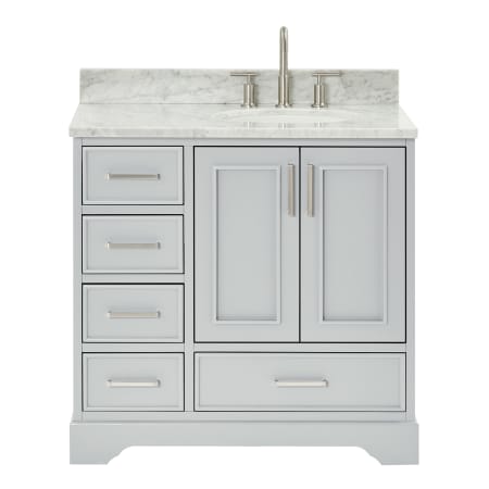 Ariel Stafford 37" Free Standing Single Basin Vanity Set with Cabinet and Marble Vanity Top Grey