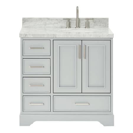 Ariel Stafford 36" Free Standing Single Basin Vanity Set with Cabinet and Marble Vanity Top Grey