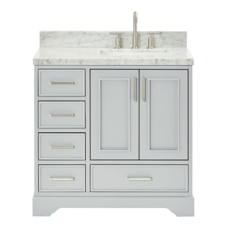 Ariel Stafford 36" Free Standing Single Basin Vanity Set with Cabinet and Marble Vanity Top Grey
