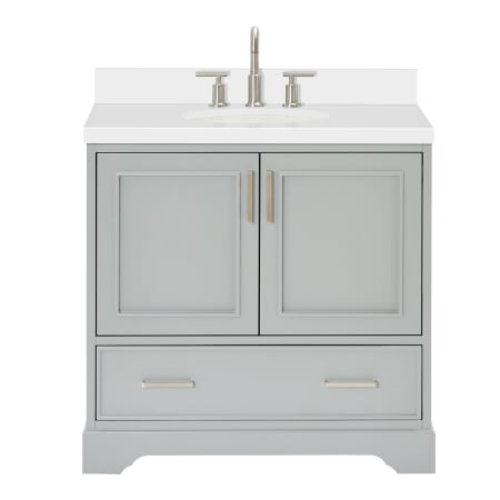 Ariel Stafford 36" Free Standing Single Basin Vanity Set with Cabinet and Quartz Vanity Top Grey