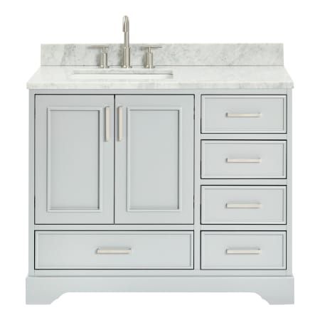 Ariel Stafford 42" Free Standing Single Basin Vanity Set with Cabinet and Marble Vanity Top Grey