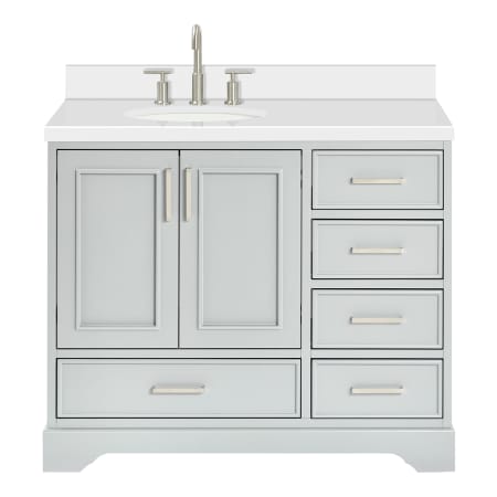 Ariel Stafford 42" Free Standing Single Basin Vanity Set with Cabinet and Quartz Vanity Top Grey