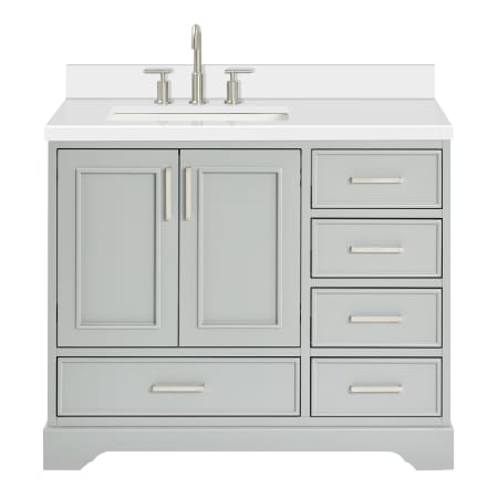 Ariel Stafford 42" Free Standing Single Basin Vanity Set with Cabinet and Quartz Vanity Top Grey