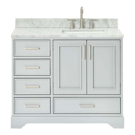 Ariel Stafford 43" Free Standing Single Basin Vanity Set with Cabinet and Marble Vanity Top Grey