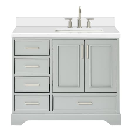 Ariel Stafford 43" Free Standing Single Basin Vanity Set with Cabinet and Quartz Vanity Top Grey