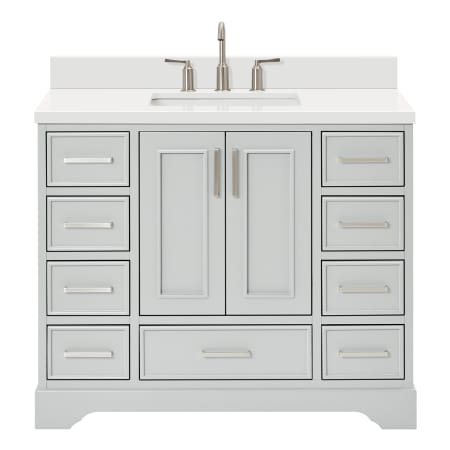 Ariel Stafford 42" Free Standing Single Basin Vanity Set with Cabinet and Quartz Vanity Top Grey