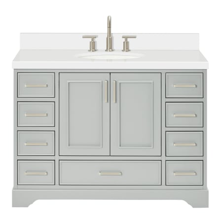 Ariel Stafford 49" Free Standing Single Basin Vanity Set with Cabinet and Quartz Vanity Top Grey