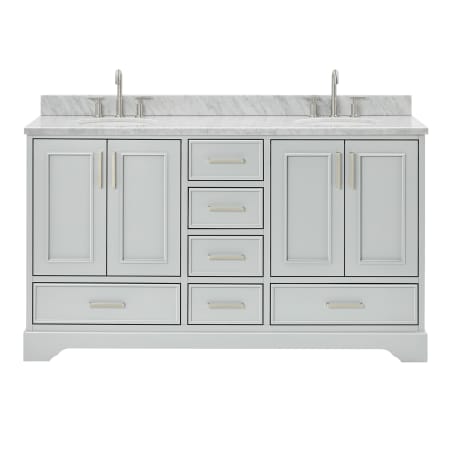 Ariel Stafford 60" Free Standing Double Basin Vanity Set with Cabinet and Marble Vanity Top Grey