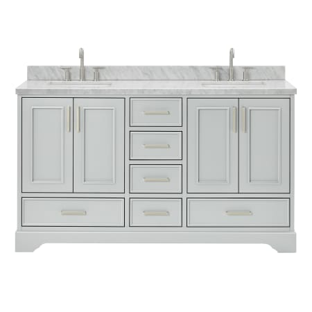 Ariel Stafford 60" Free Standing Double Basin Vanity Set with Cabinet and Marble Vanity Top Grey