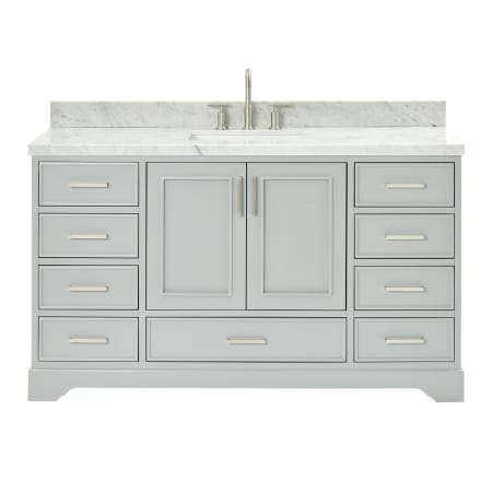 Ariel Stafford 60" Free Standing Single Basin Vanity Set with Cabinet and Marble Vanity Top Grey