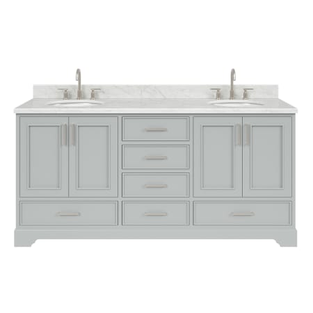 Ariel Stafford 72" Free Standing Double Basin Vanity Set with Cabinet and Marble Vanity Top Grey