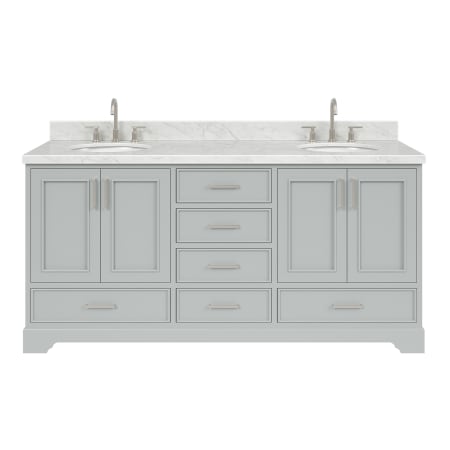 Ariel Stafford 72" Free Standing Double Basin Vanity Set with Cabinet and Marble Vanity Top Grey