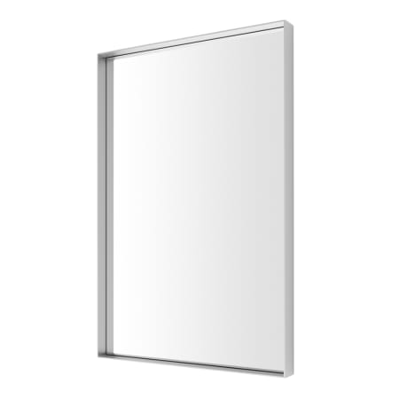 Ariel 30" W x 20" H Contemporary Rectangular Stainless Steel Framed Bathroom Wall Mirror Brushed Nickel