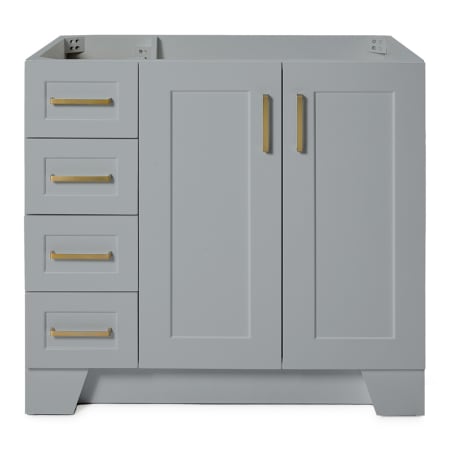 Ariel Taylor 36" Free Standing Hardwood Single Vanity Cabinet Only - Less Vanity Top Gray
