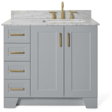 Ariel Taylor 36" Thick Carrara Marble Vanity Top Grey