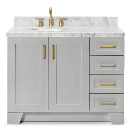 Ariel Taylor 42" Free Standing Single Basin Vanity Set with Cabinet and Marble Vanity Top Grey