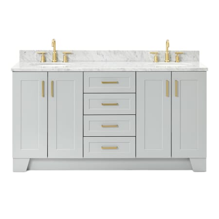 Ariel Taylor 66" Free Standing Double Basin Vanity Set with Cabinet and Marble Vanity Top Grey