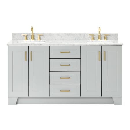 Ariel Taylor 66" Free Standing Double Basin Vanity Set with Cabinet and Marble Vanity Top Grey