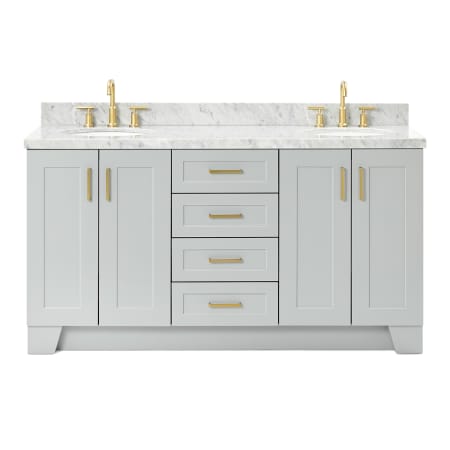 Ariel Taylor 66" Free Standing Double Basin Vanity Set with Cabinet and Marble Vanity Top Grey