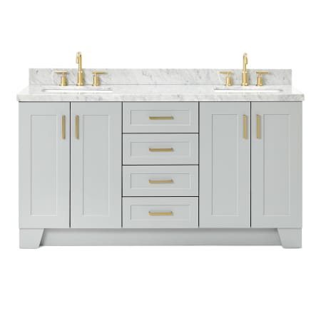 Ariel Taylor 66" Free Standing Double Basin Vanity Set with Cabinet and Marble Vanity Top Grey