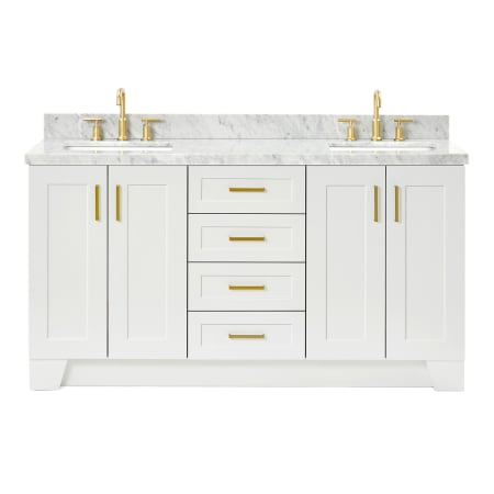 Ariel Taylor 67" Free Standing Double Basin Vanity Set with Cabinet and Marble Vanity Top