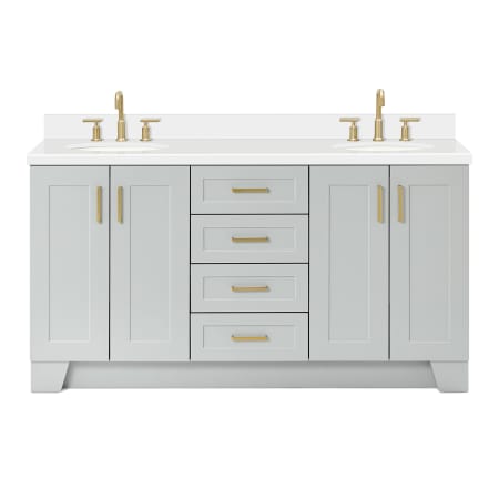 Ariel Taylor 66" Free Standing Double Basin Vanity Set with Cabinet and Quartz Vanity Top Grey