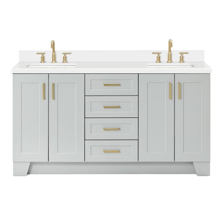 Ariel Taylor 67" Free Standing Double Basin Vanity Set with Cabinet and Quartz Vanity Top Grey