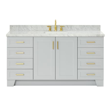 Ariel Taylor 66" Free Standing Single Basin Vanity Set with Cabinet and Marble Vanity Top Grey