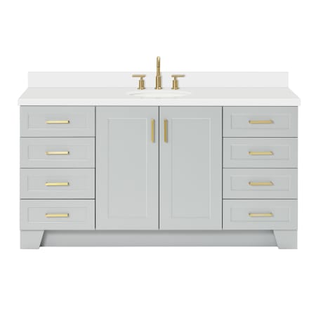 Ariel Taylor 66" Free Standing Single Basin Vanity Set with Cabinet and Quartz Vanity Top Grey